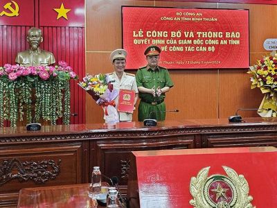 Quyết định nhân sự của Bộ Công an tại Bình Thuận