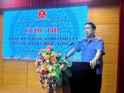 VKSND tỉnh Quảng Ninh thi báo cáo án bằng sơ đồ trong lĩnh vực Dân sự, Hành chính