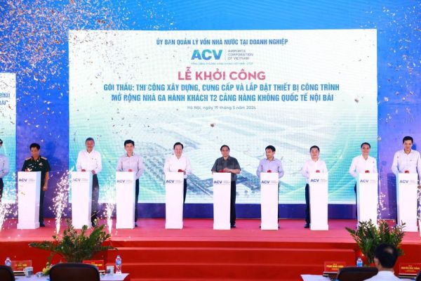 Hà Nội: Khởi công gói thầu 4.600 tỷ đồng, Dự án mở rộng Nhà ga hành khách T2 Nội Bài