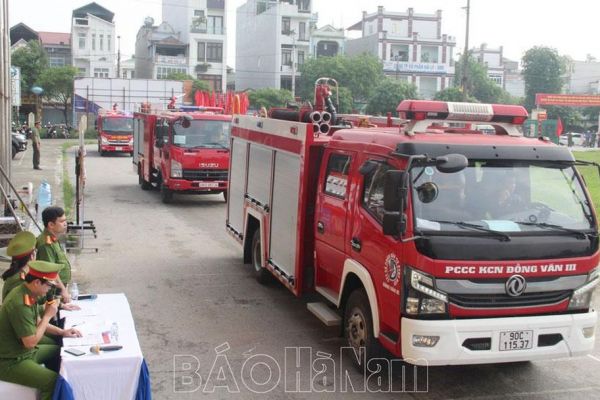 Tổng duyệt Hội thi 'Tổ liên gia an toàn phòng cháy, chữa cháy' tỉnh Hà Nam năm 2024