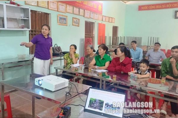 Ban Quản lý Công viên địa chất Lạng Sơn khảo sát tại xã Vạn Linh, huyện Chi Lăng