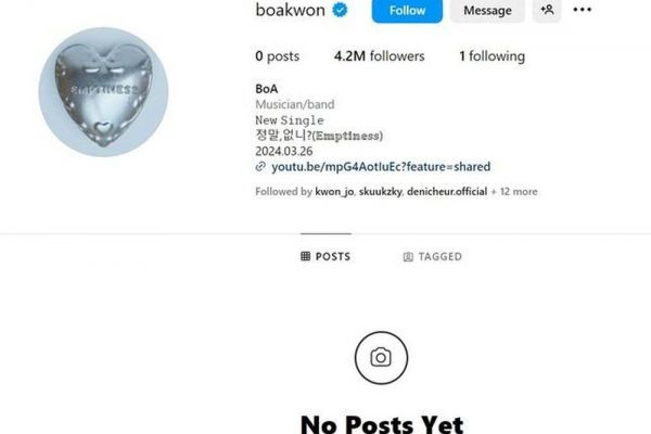 BoA xóa hết bài đăng trên Instagram, do tổn thương vì những bình luận ác ý?