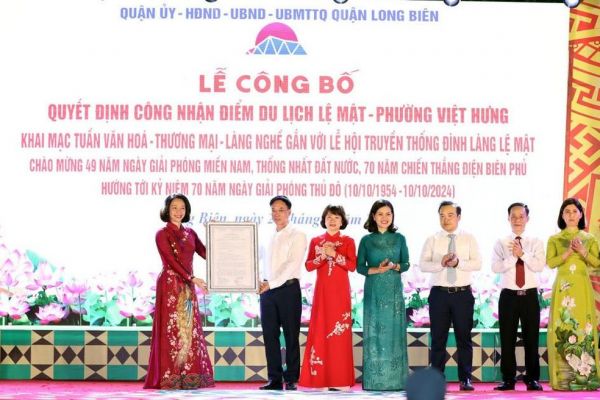 Hà Nội công nhận điểm du lịch Lệ Mật quận Long Biên