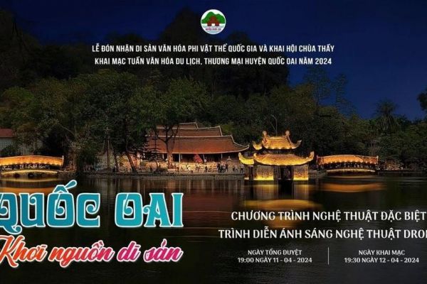 Hà Nội: Quốc Oai trình diễn Drone light và nhiều hoạt động hấp dẫn tại lễ hội chùa Thầy 2024