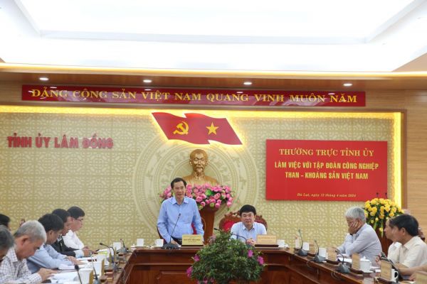 Lãnh đạo Tập đoàn Công nghiệp Than - Khoáng sản Việt Nam làm việc với Tỉnh ủy Lâm Đồng