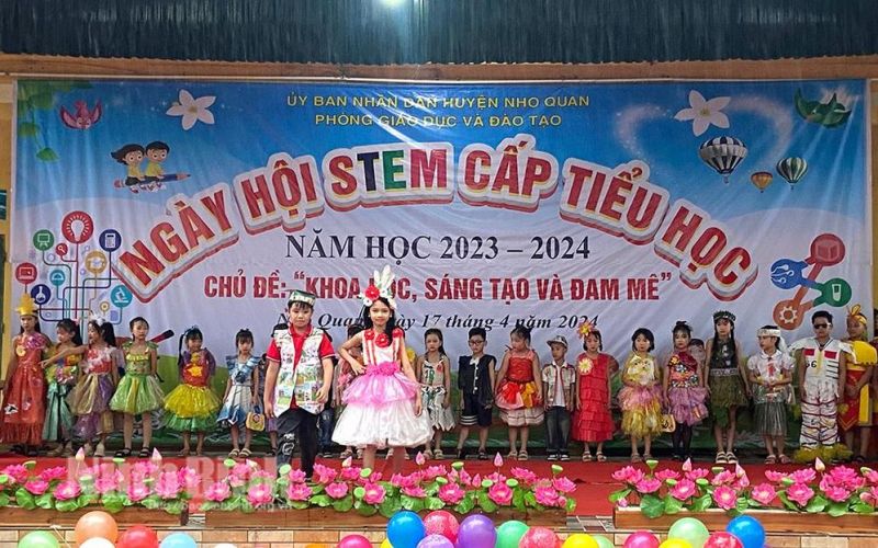Nho Quan tổ chức ngày hội STEM cấp Tiểu học